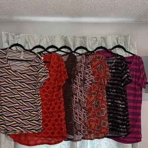 LOT OF 7 LARGE GUC LuLaRoe Classic T